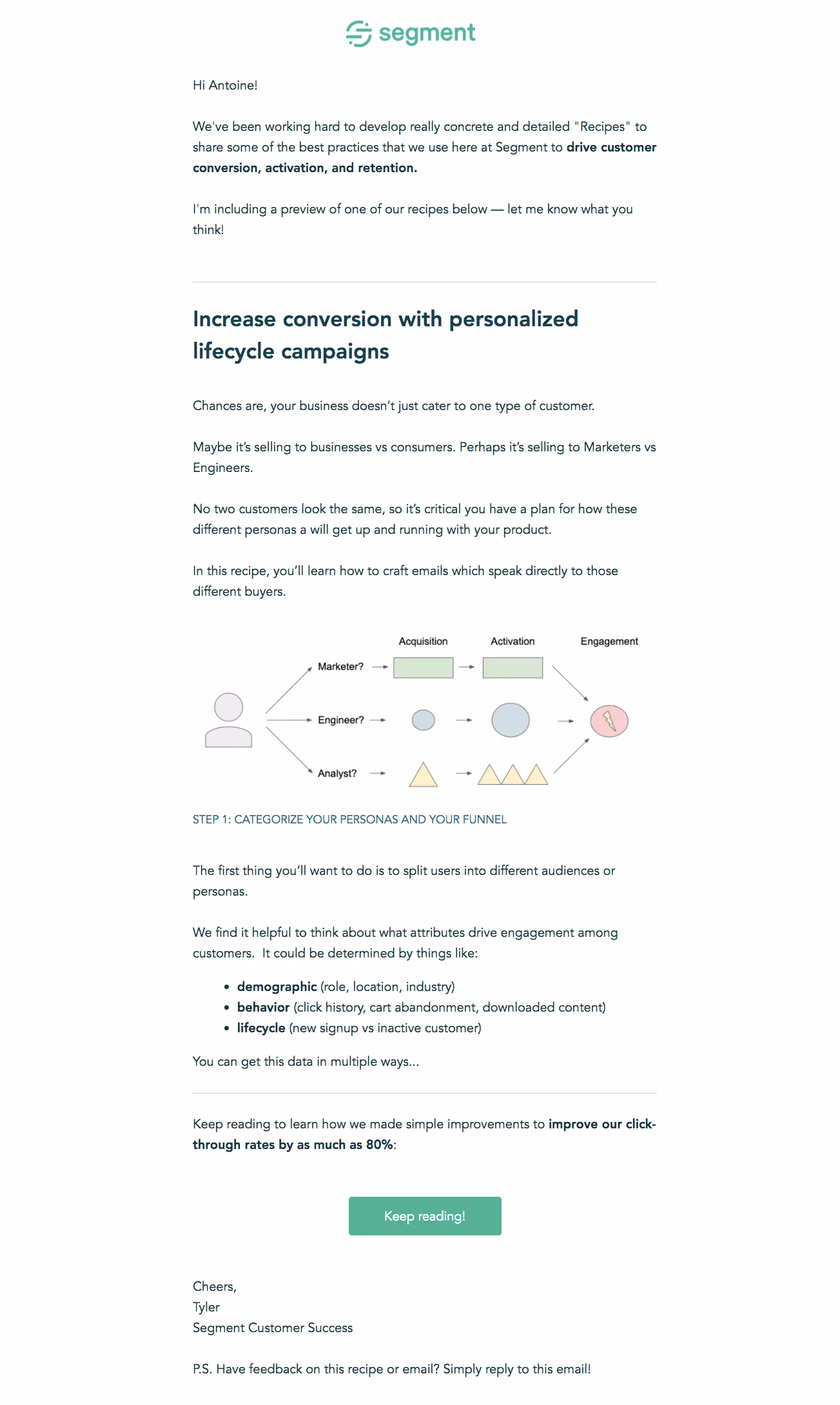 Segment Onboarding Emails