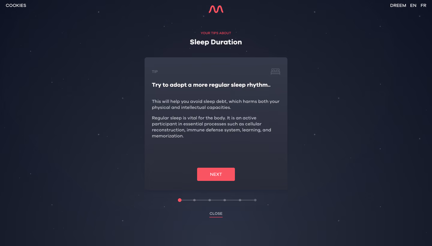 Dreem My Sleep Profile