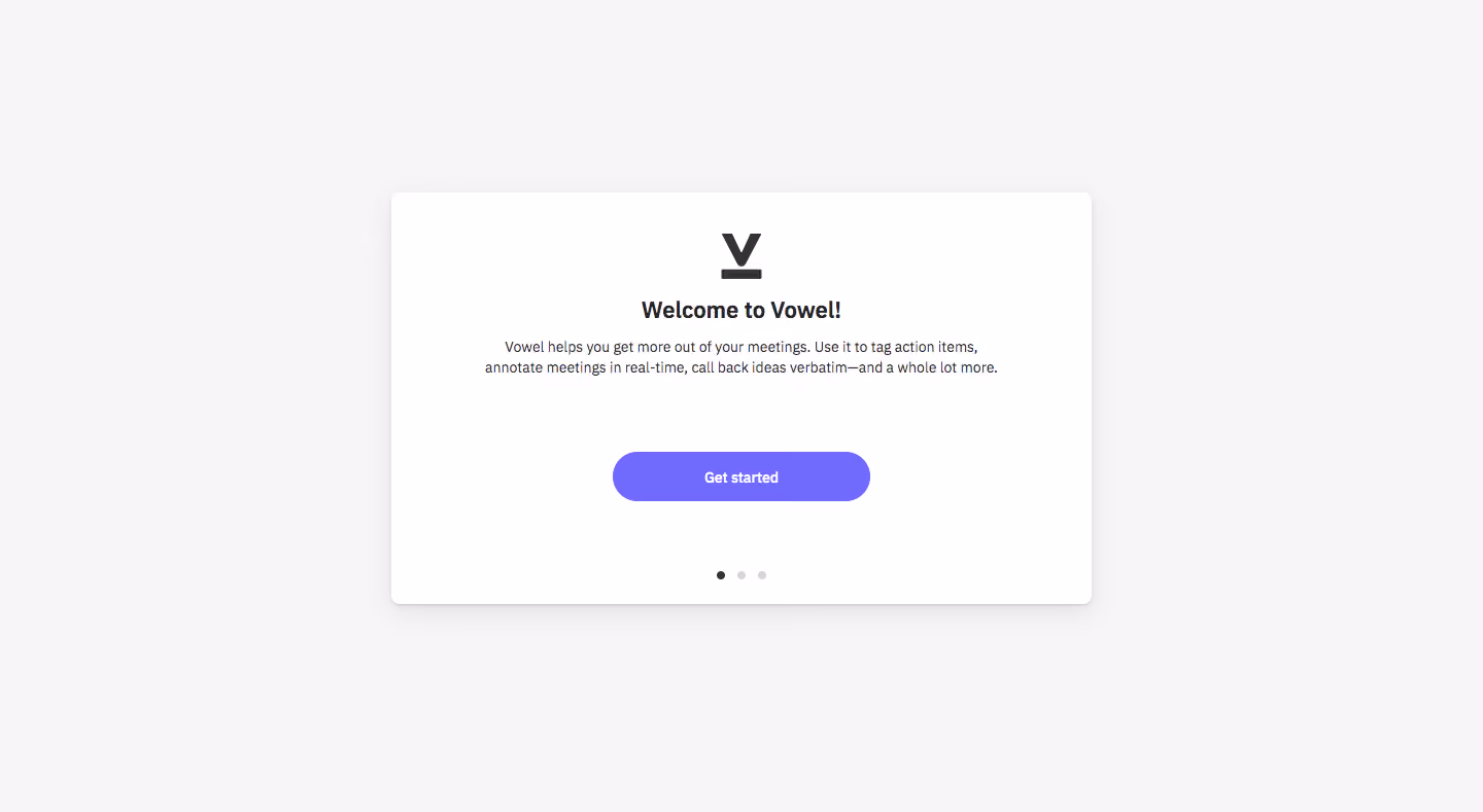 Vowel Sign Up Flow