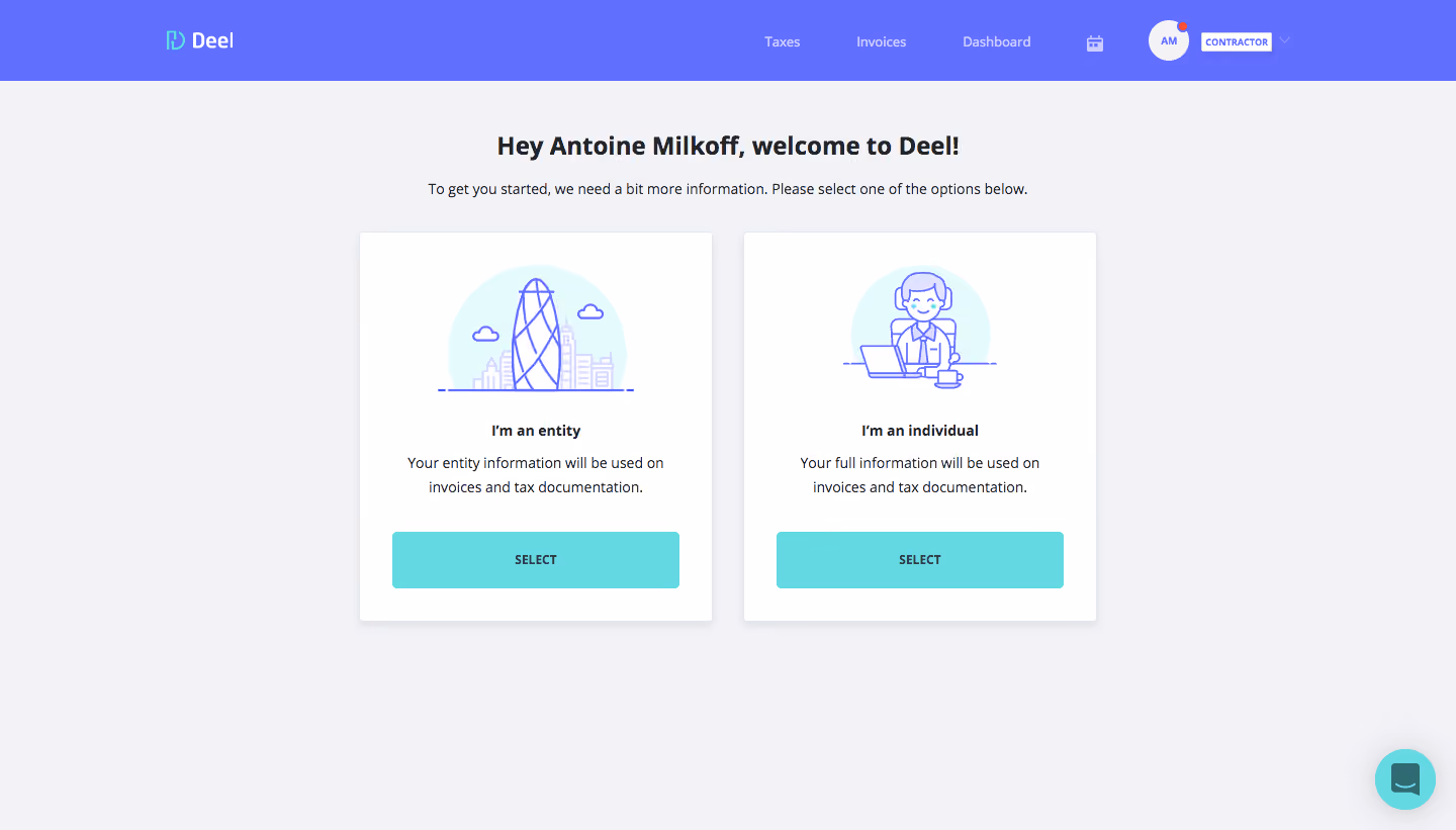 Deel Sign Up Flow