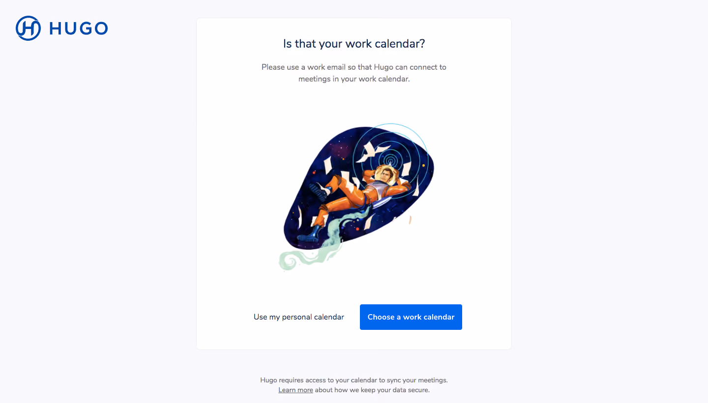 Hugo Sign Up Flow