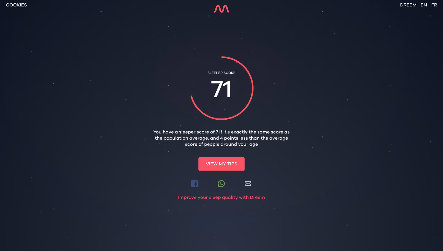 Dreem My Sleep Profile