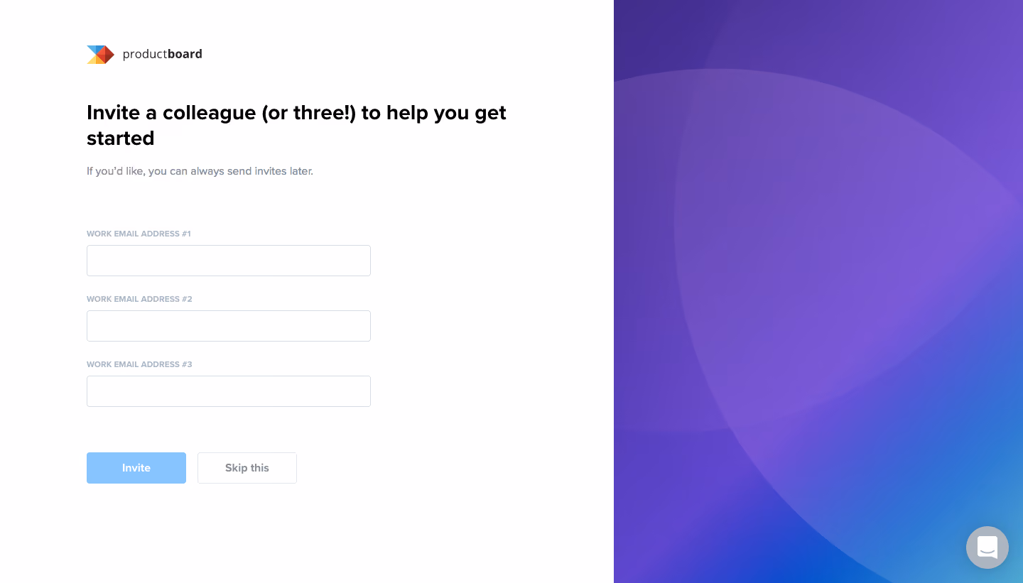 ProductBoard Sign Up Flow
