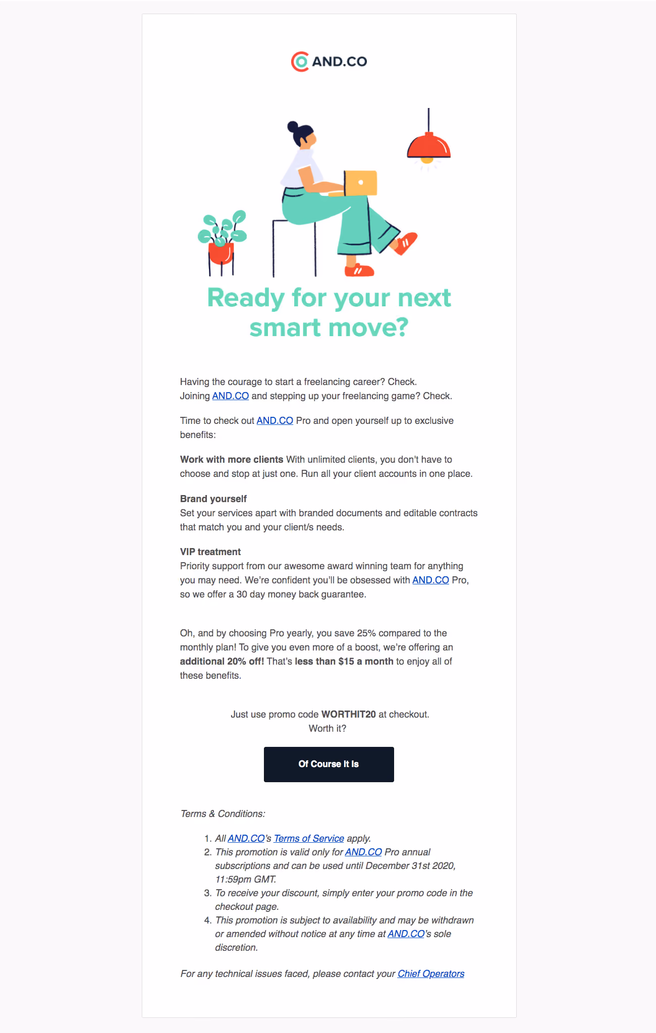 AND.CO Onboarding Email Flow