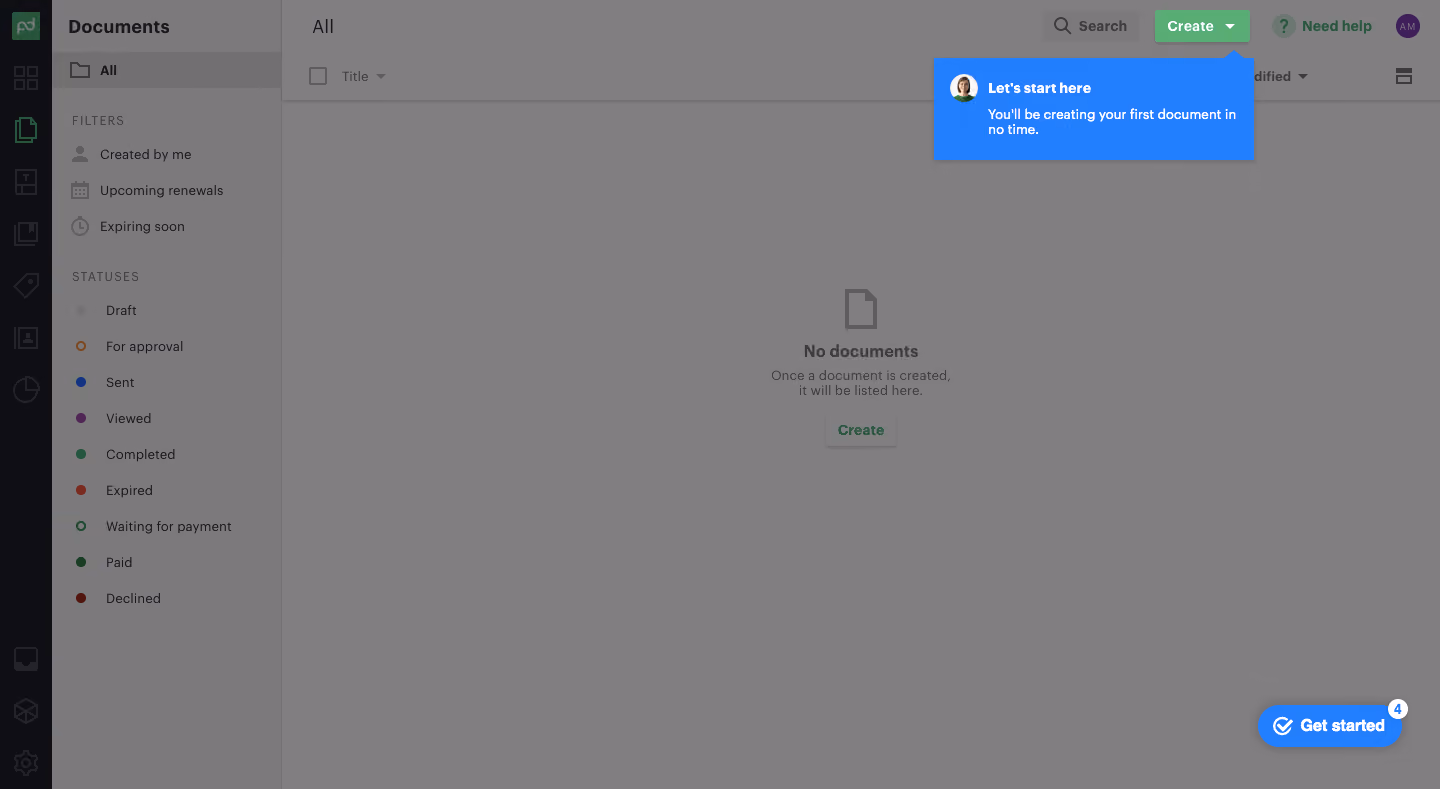 PandaDoc User Onboarding