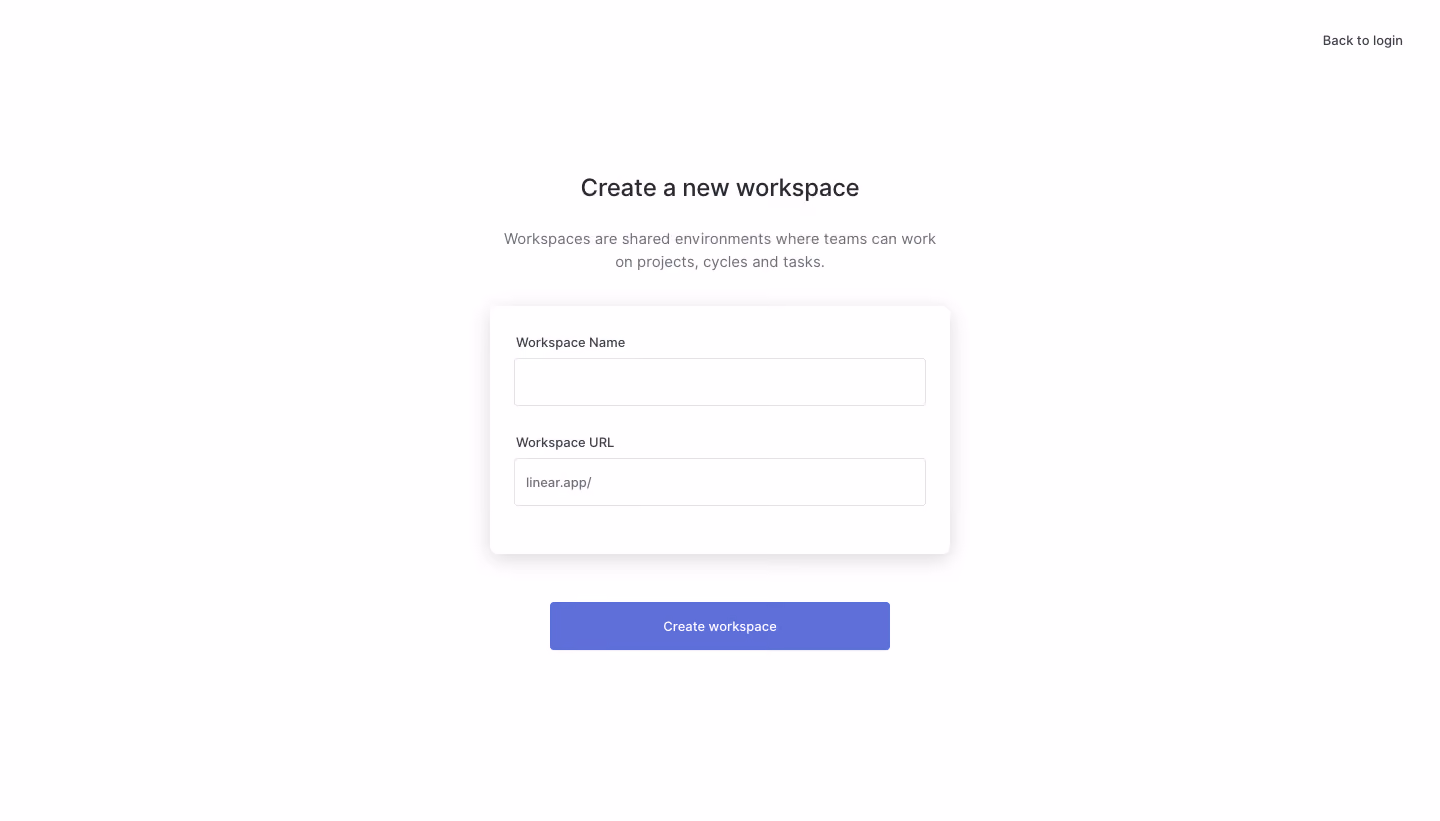 Linear Sign Up Flow
