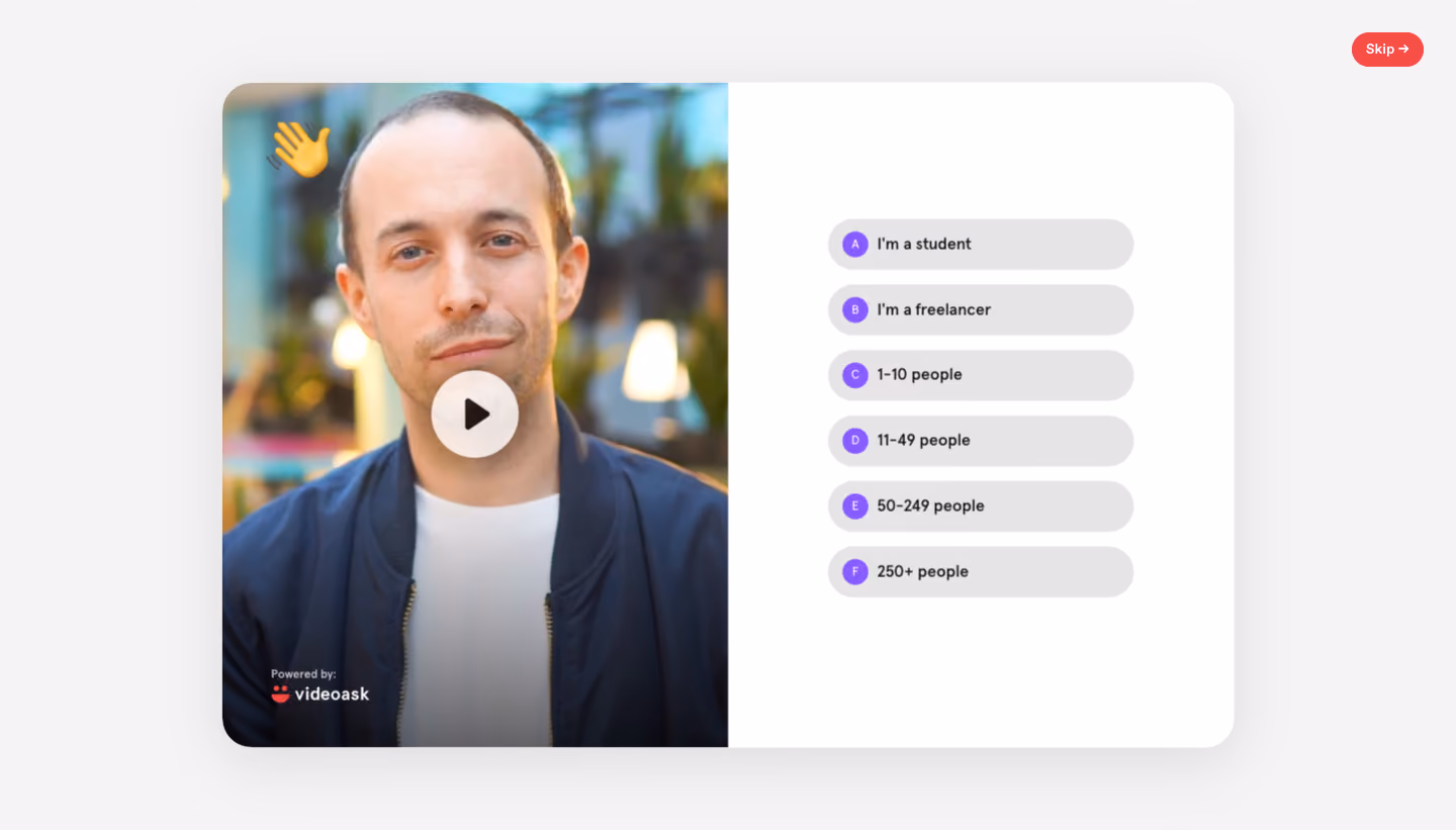 VideoAsk Sign Up Flow