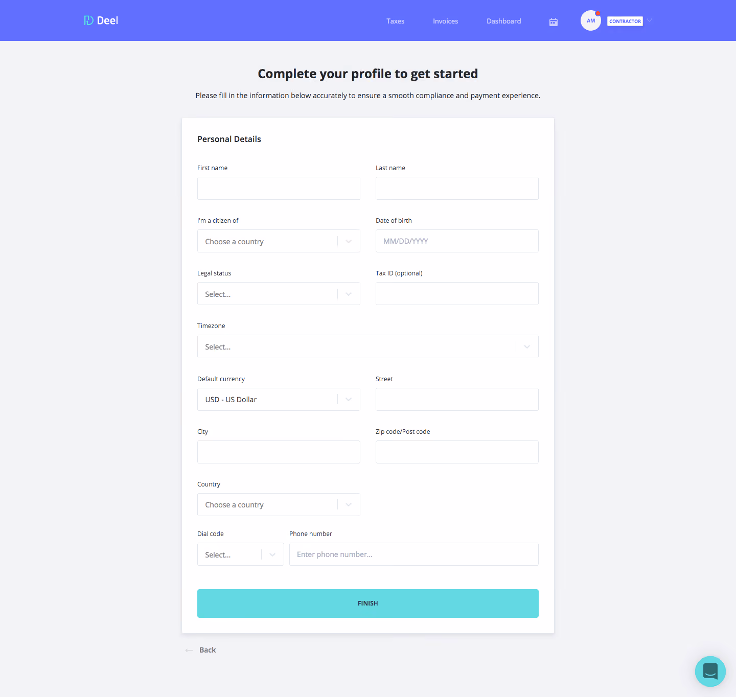 Deel Sign Up Flow
