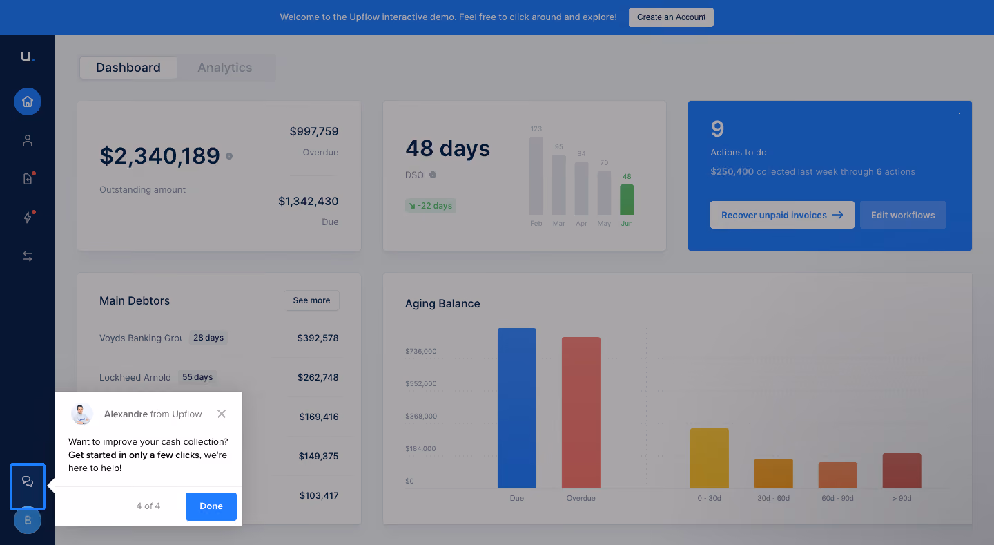 Upflow User Onboarding