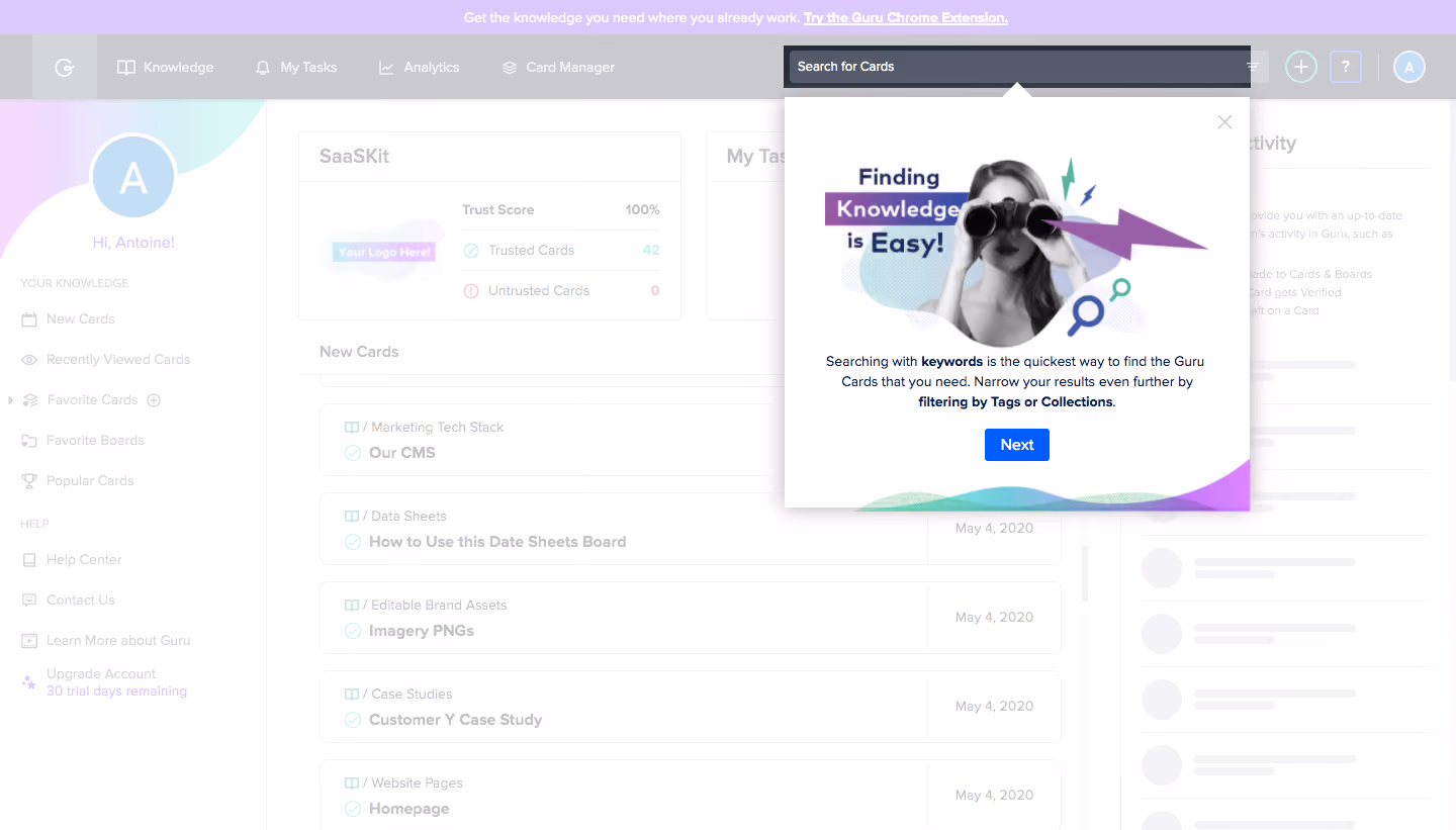 Guru Onboarding