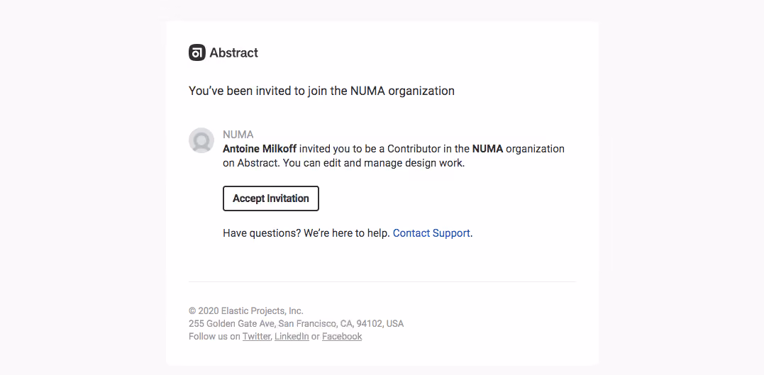 Abstract Invite Team Members