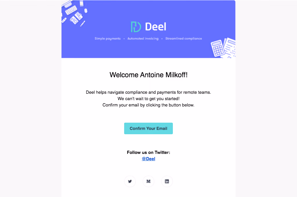 Deel Sign Up Flow
