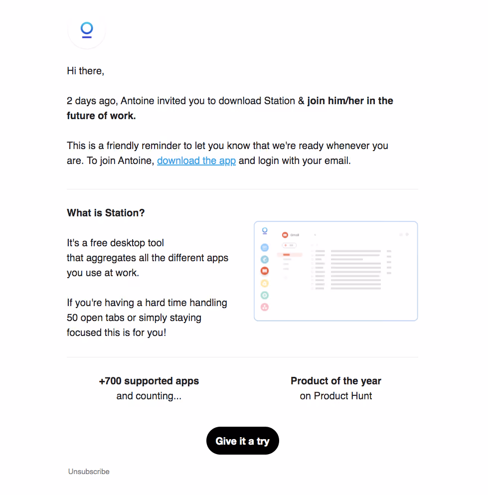 Station Invitation Emails