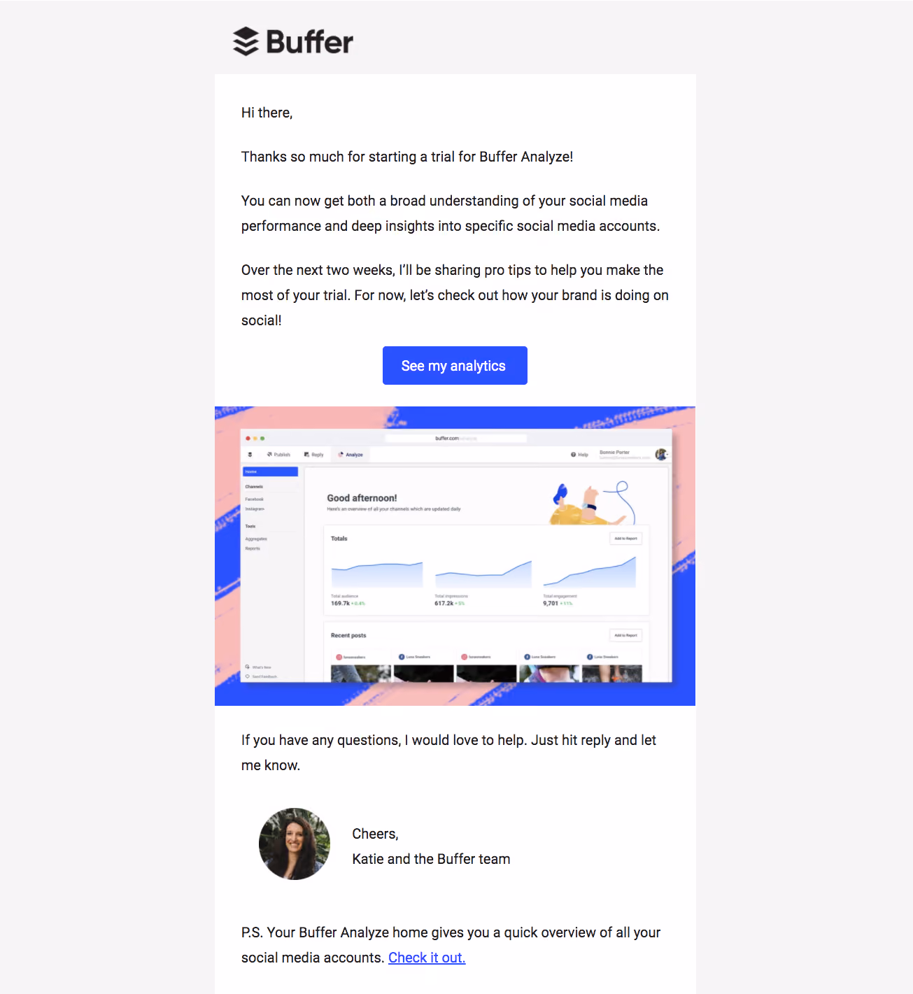 Buffer Free Trial Emails