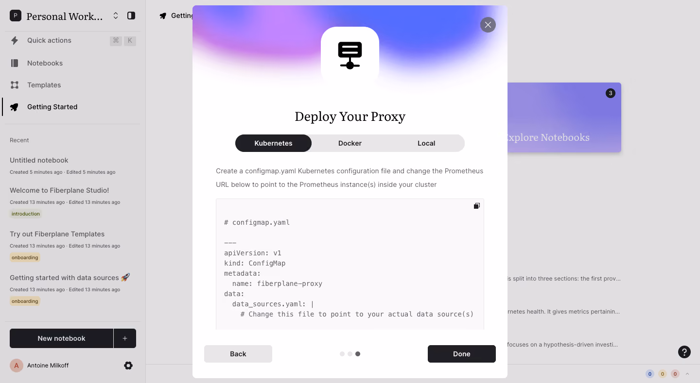 Fiberplane User Onboarding