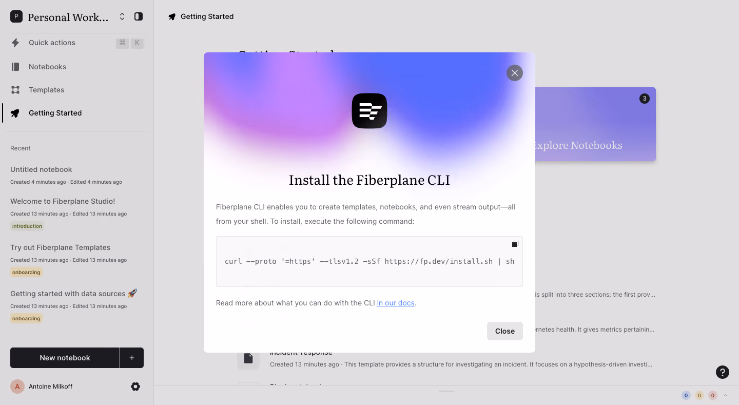 Fiberplane User Onboarding