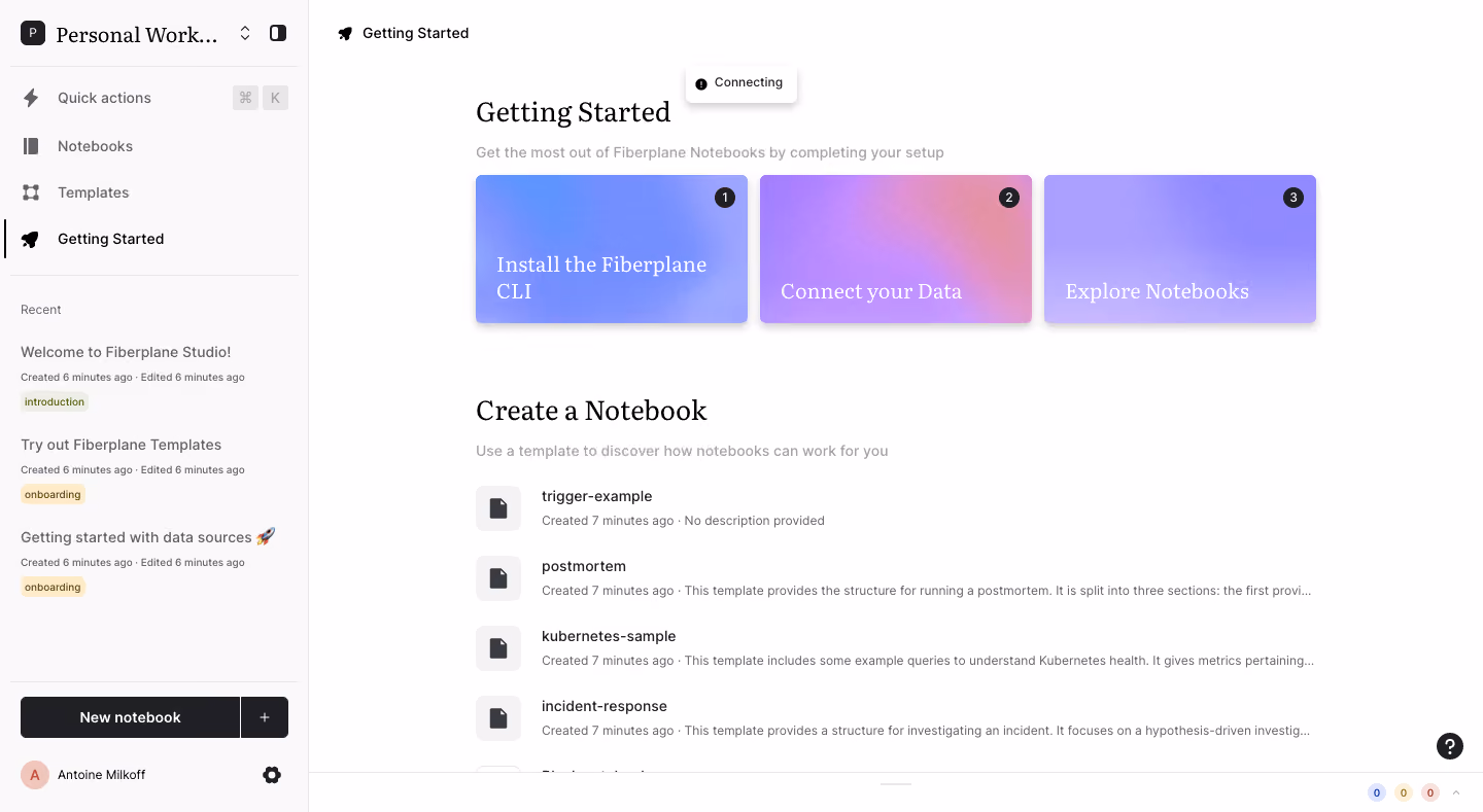 Fiberplane User Onboarding