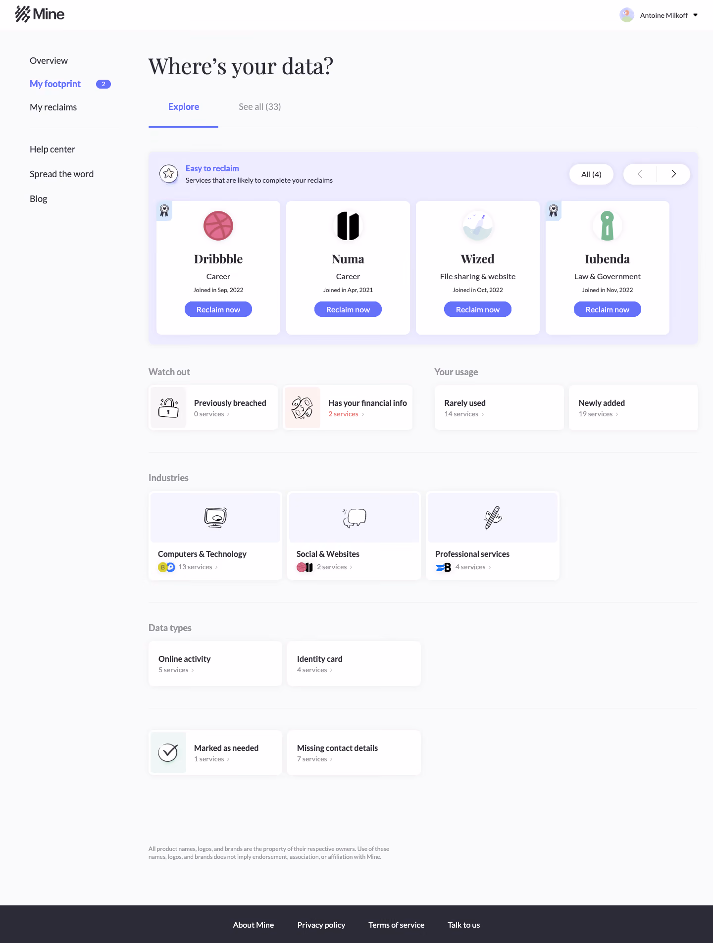 Mine Dashboard