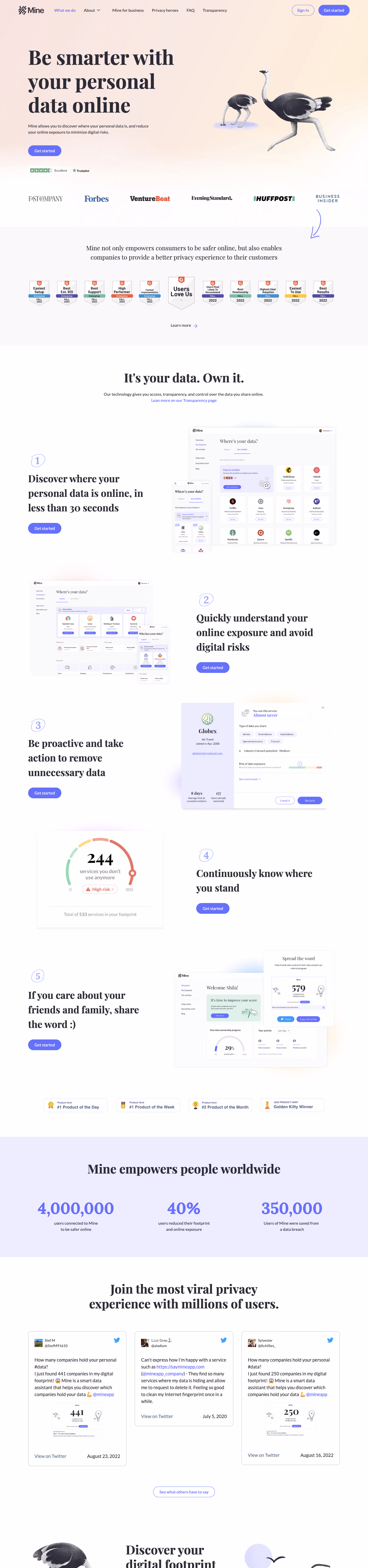 Mine Landing Page