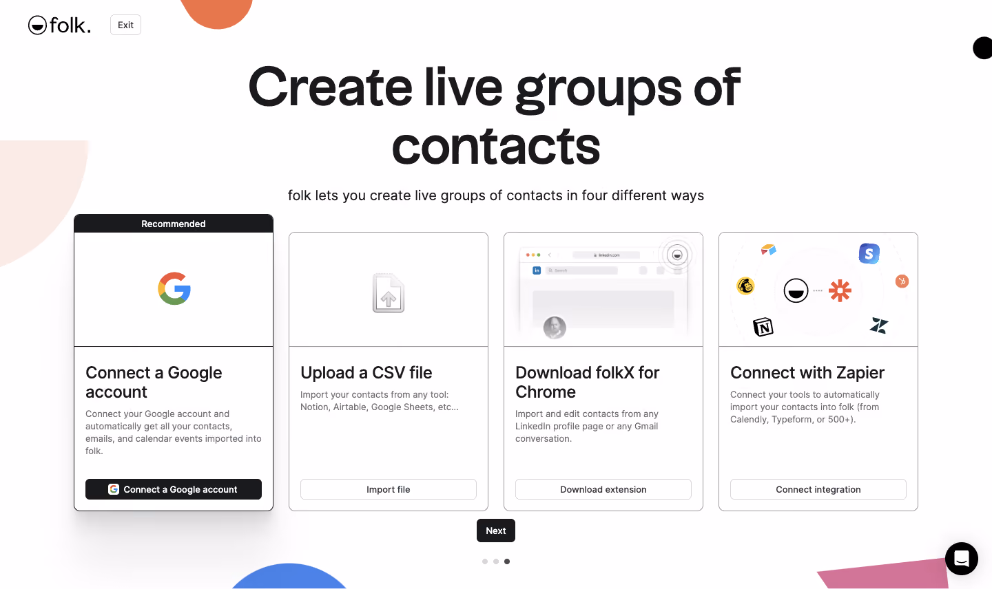 Folk Sign Up Flow
