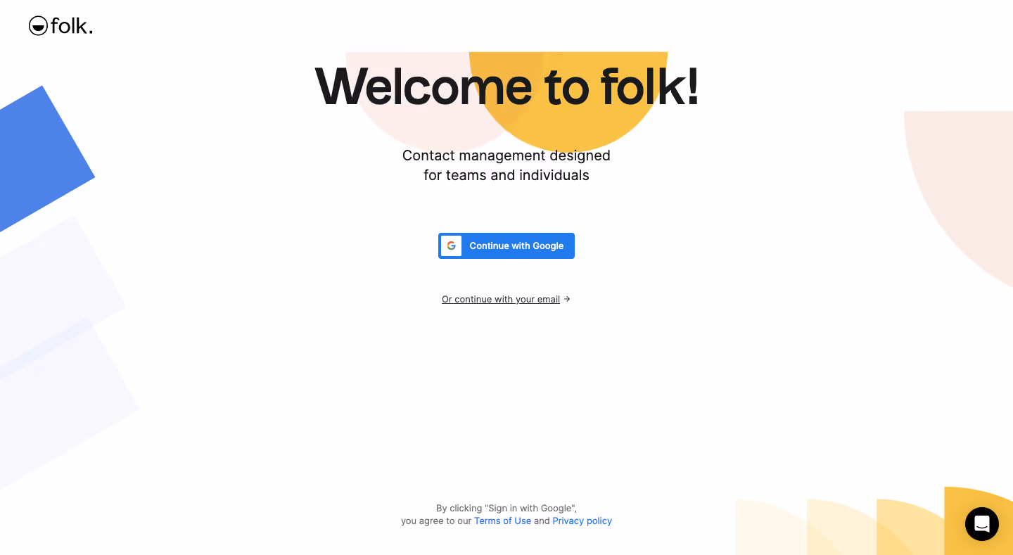 Folk Signup Page