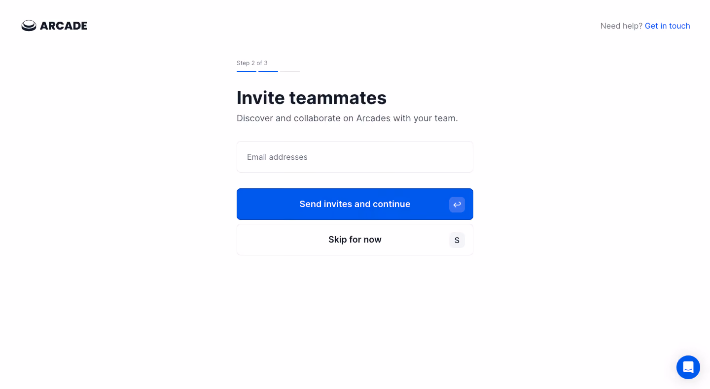 Arcade Invite Team Members