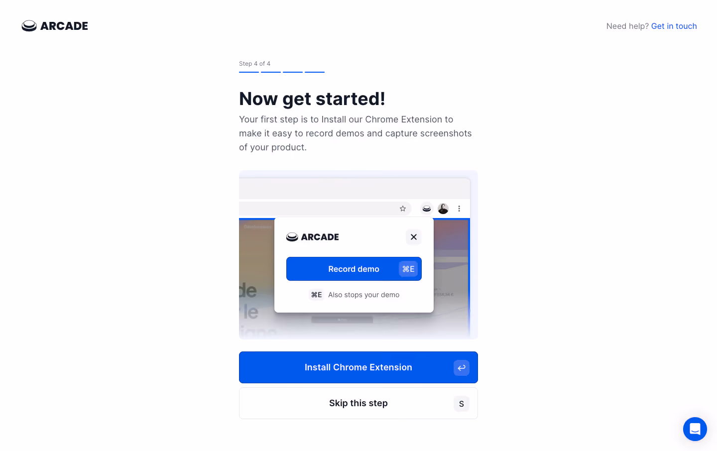 Arcade Sign Up Flow