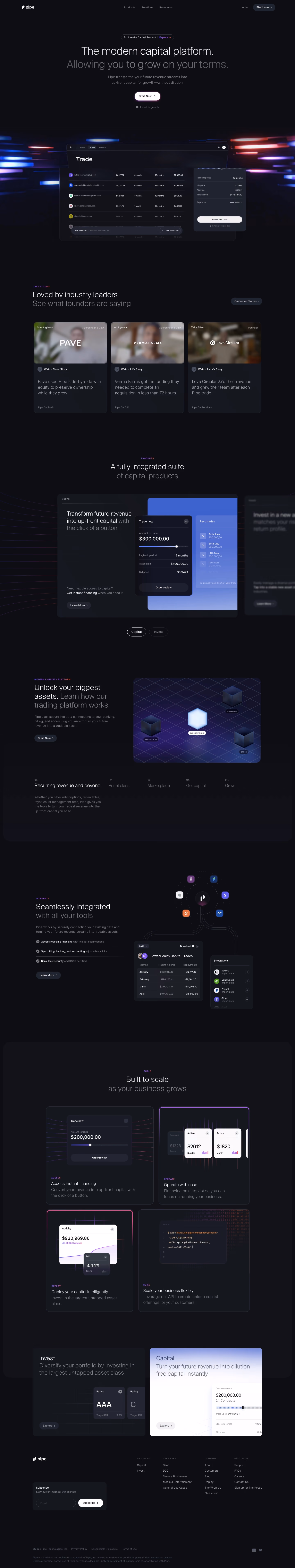 Pipe Landing Page