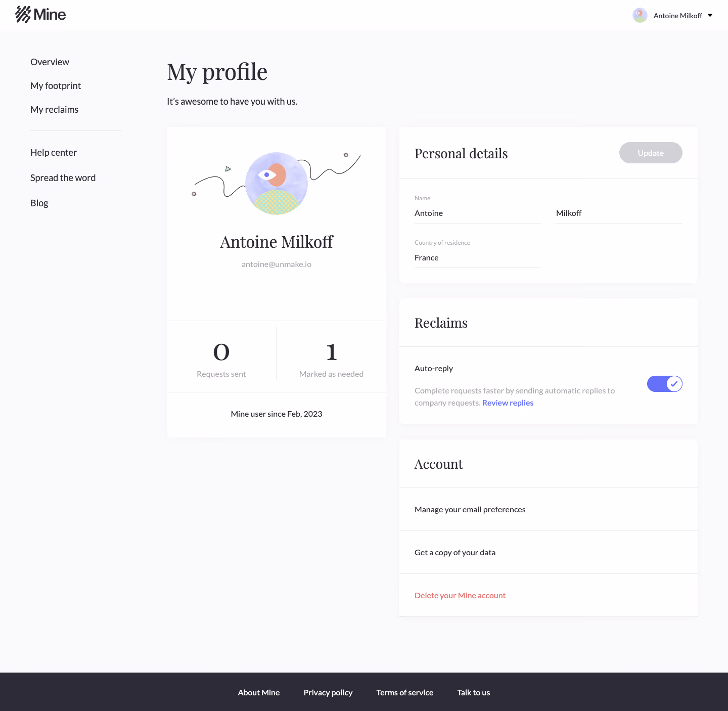 Mine My Profile