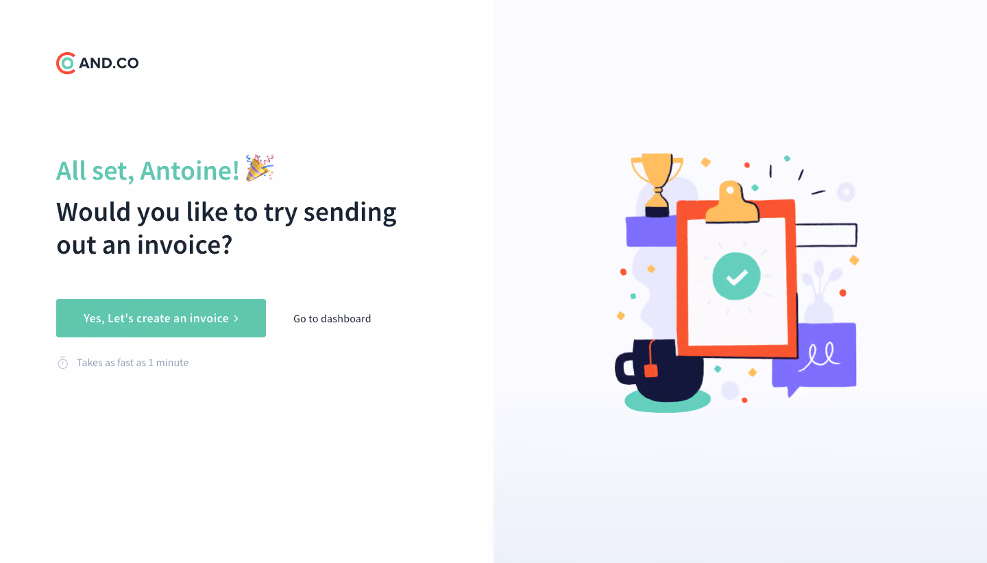AND.CO Onboarding Flow