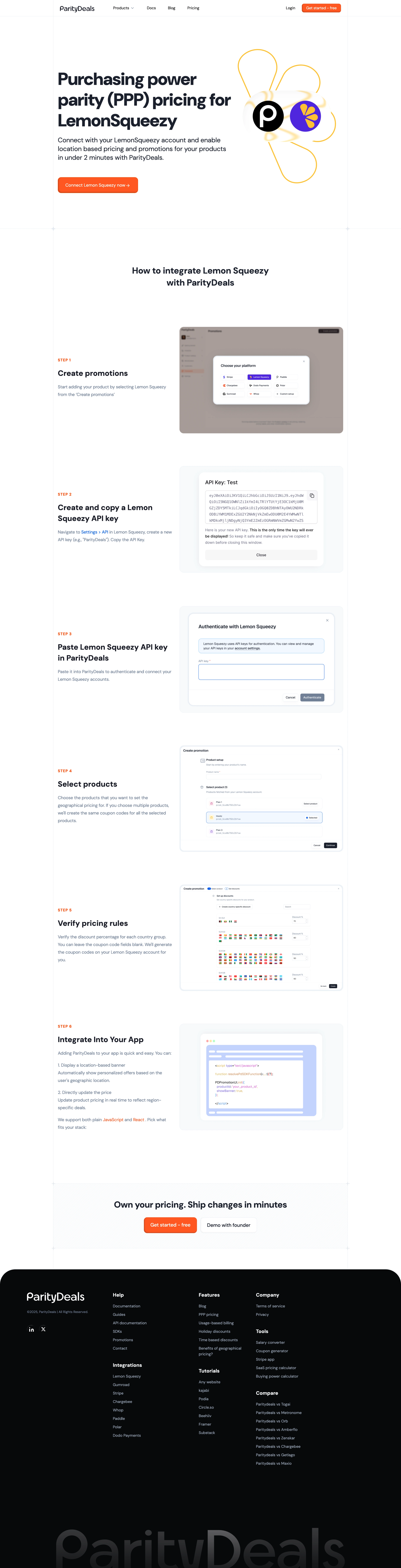 ParityDeals Integrations Page