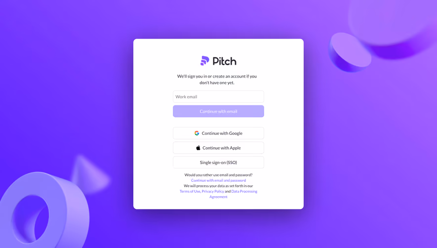 Pitch Login