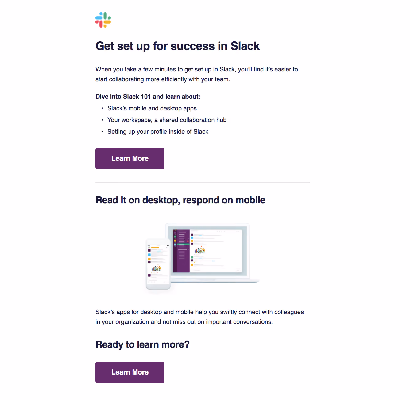 Slack Onboarding Email Flow