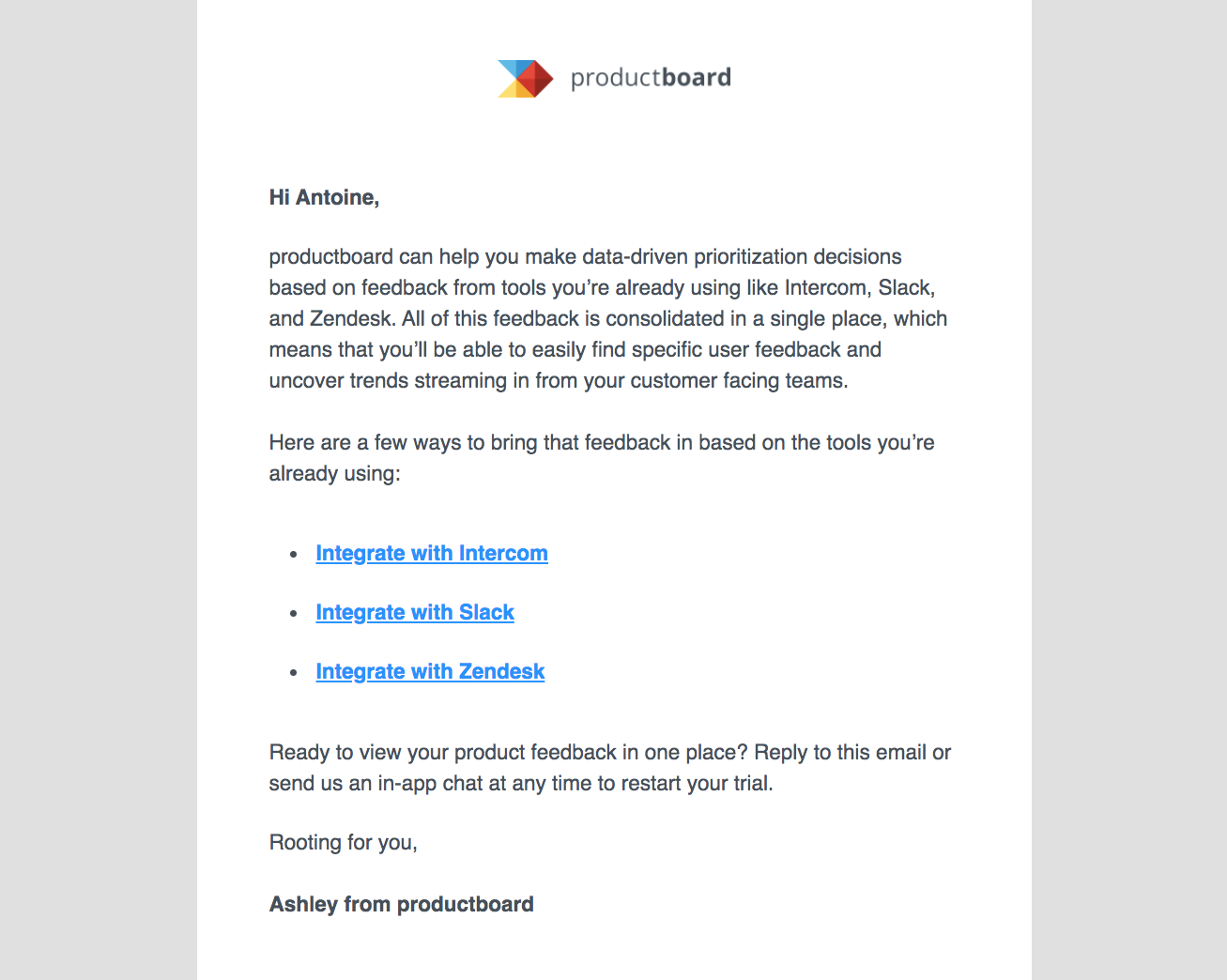 ProductBoard roductboard Retention Email