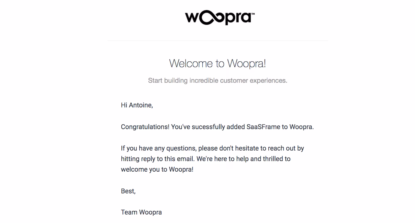 Woopra Onboarding Emails