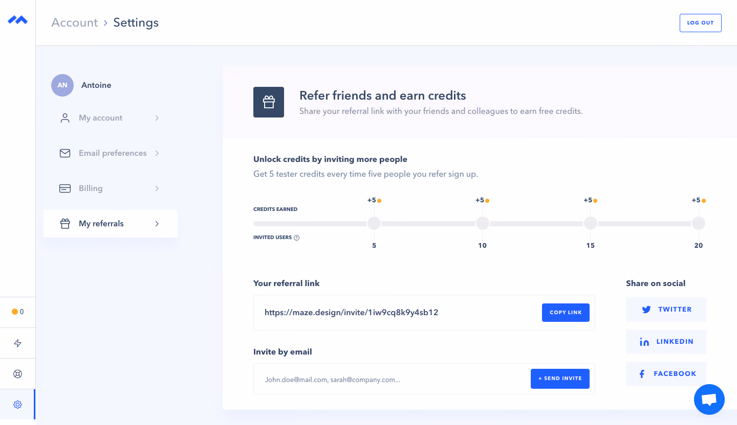 Maze Referral Flow