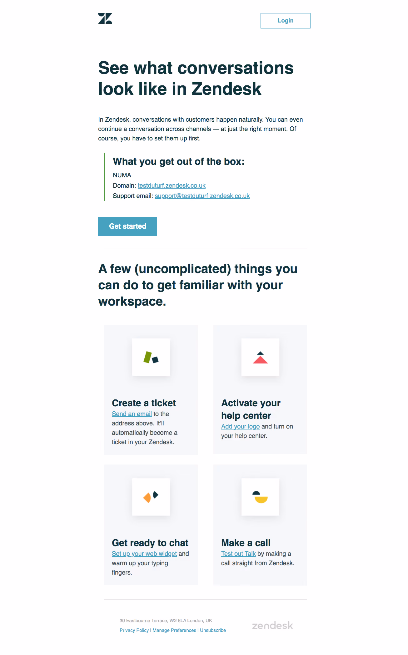 Zendesk Onboarding Emails