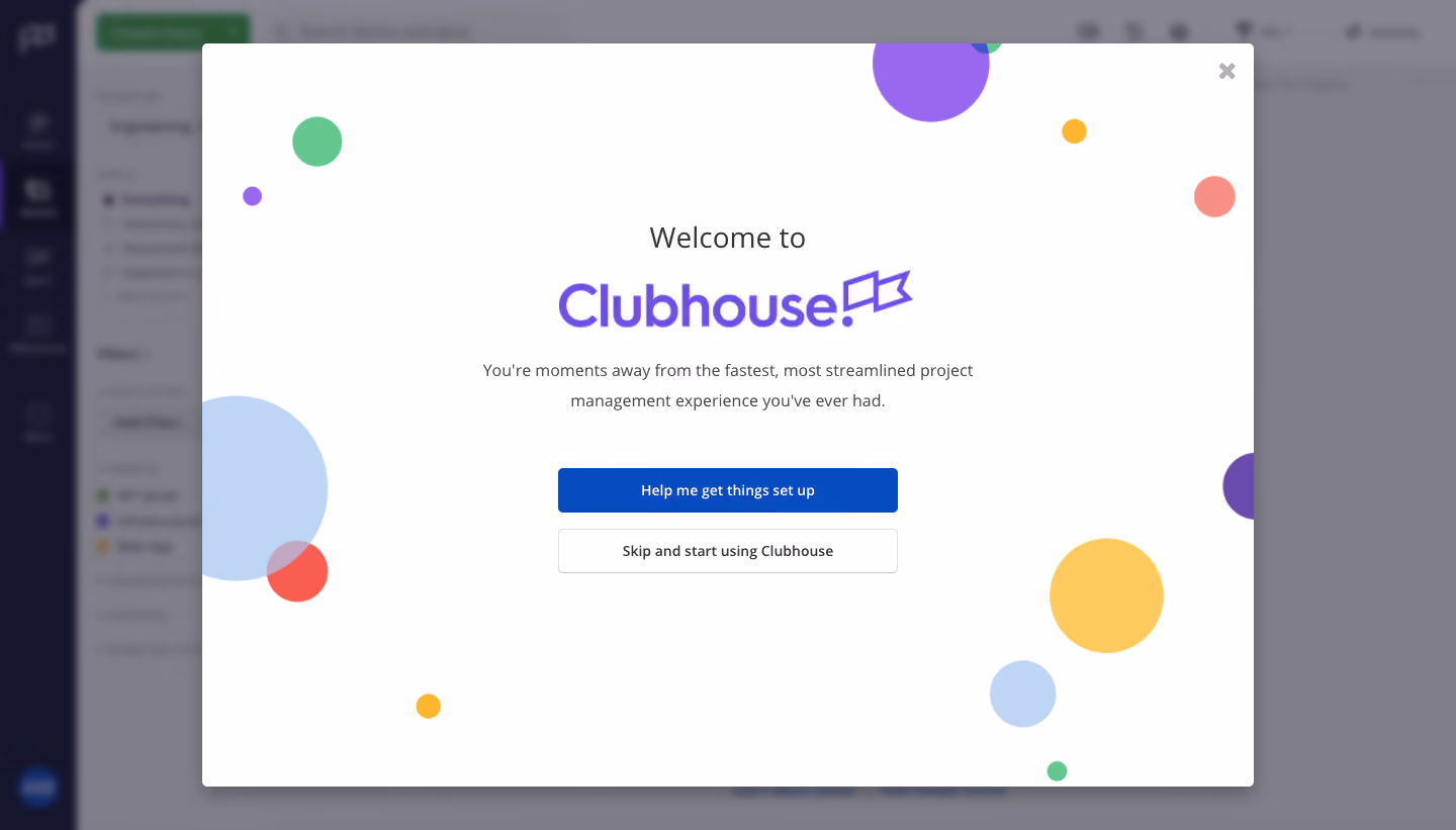 Shortcut lubhouse User Onboarding