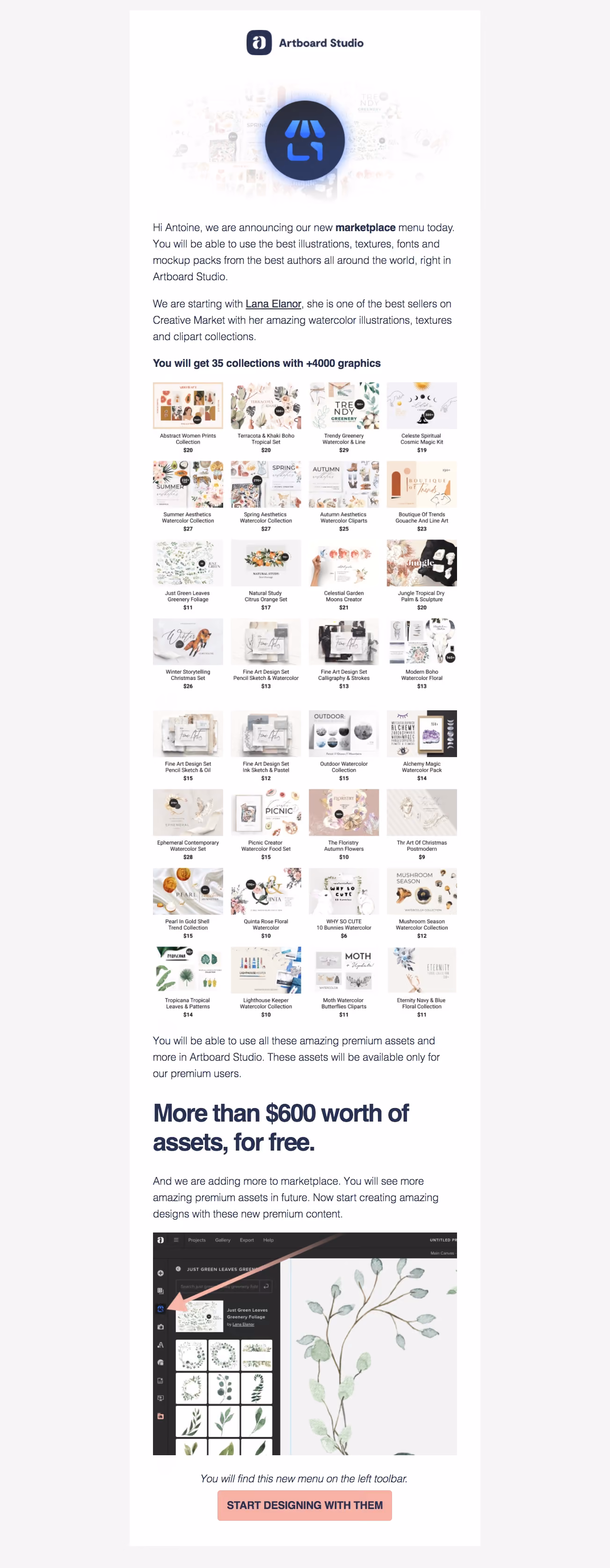 Artboard Studio New Feature Emails