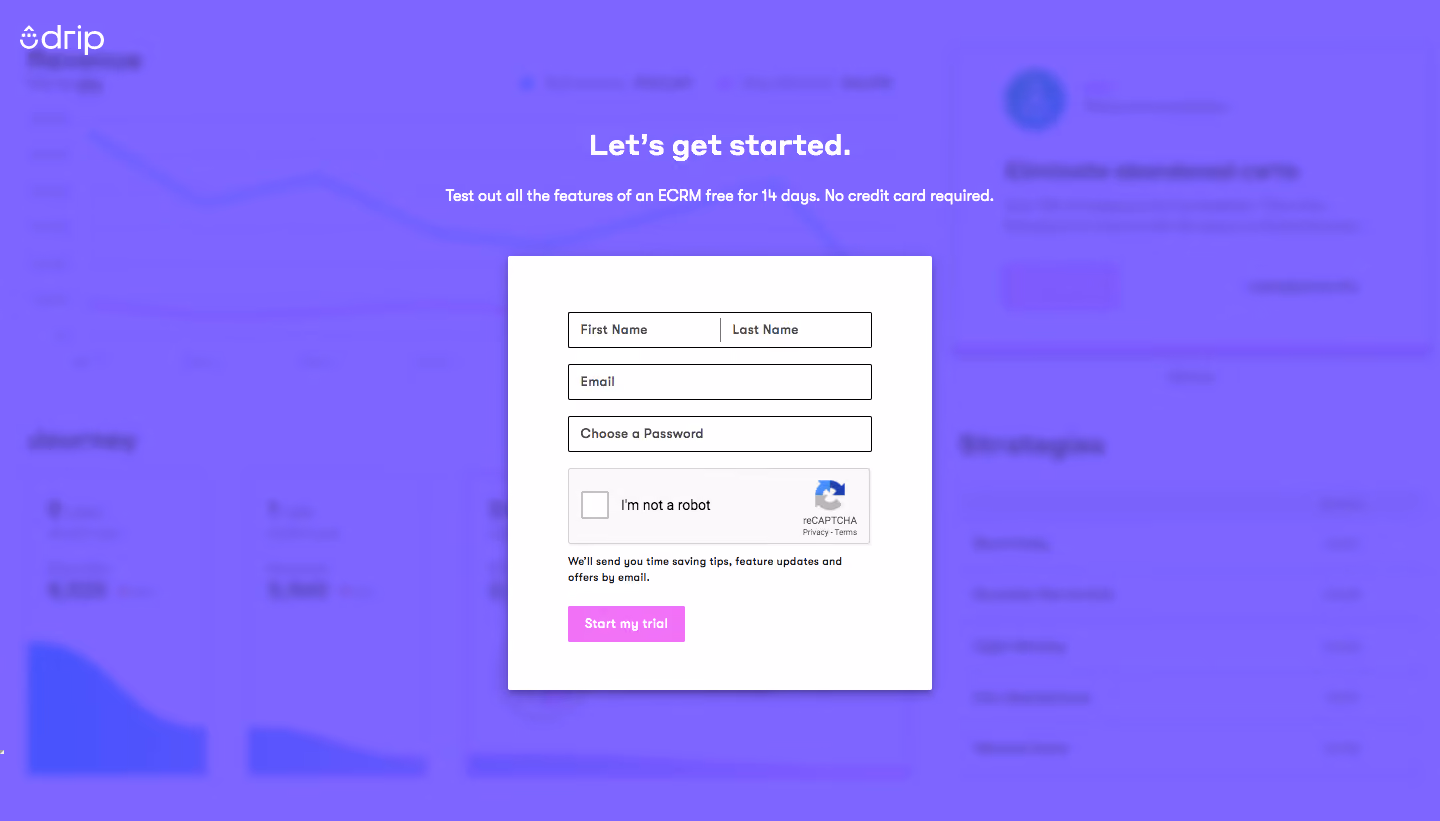Drip Signup Page