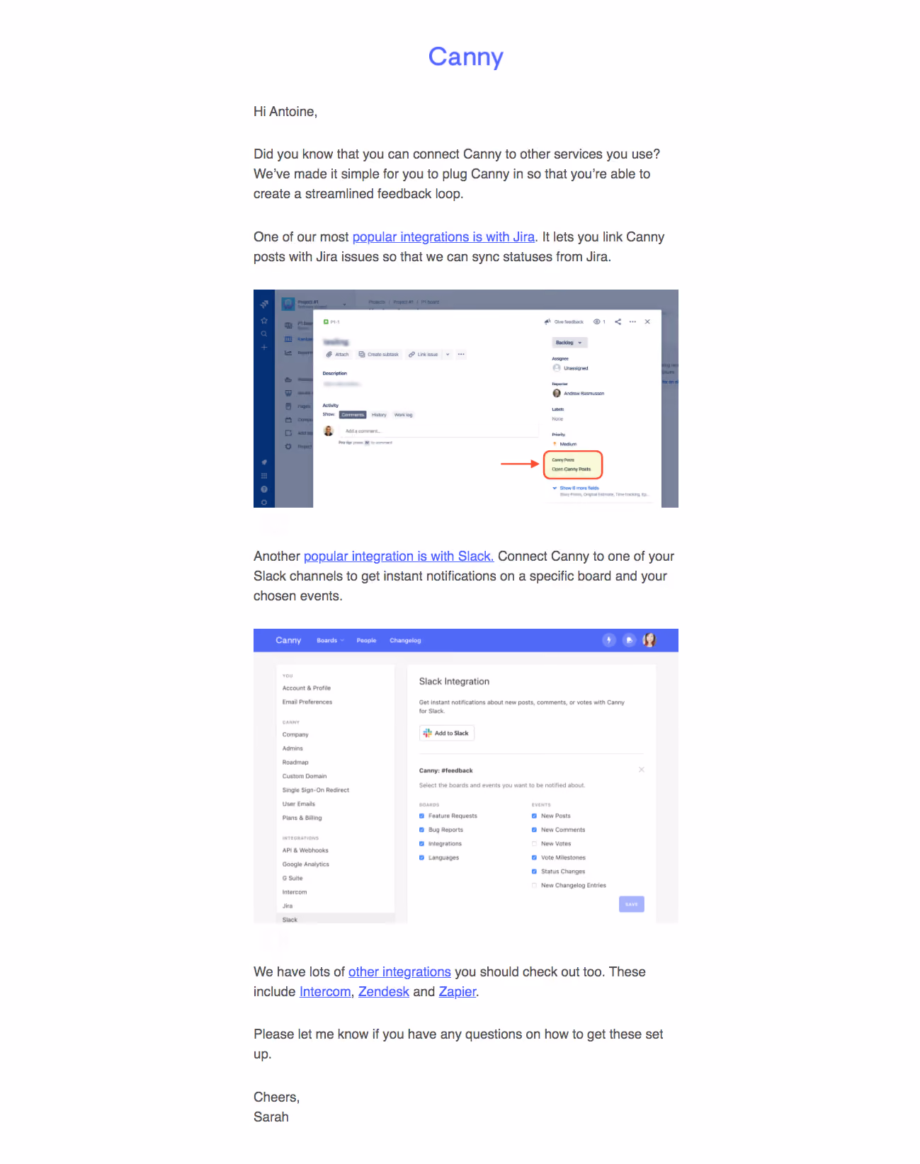 Canny Onboarding Emails