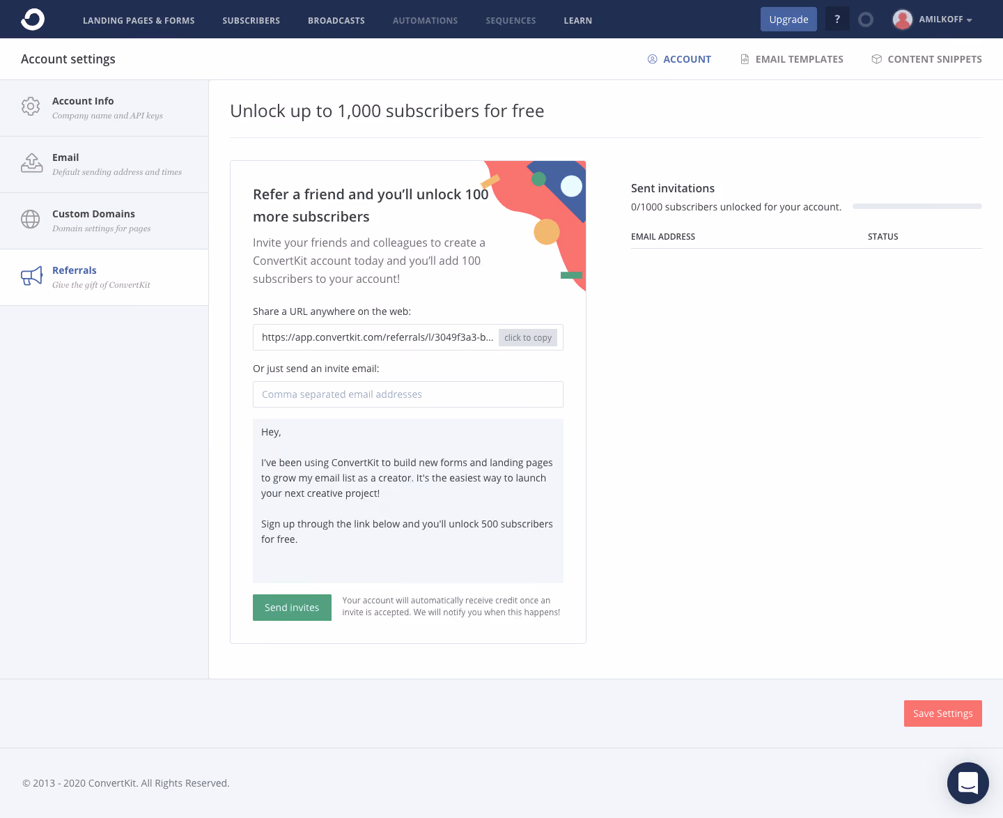 ConvertKit Referral Flow