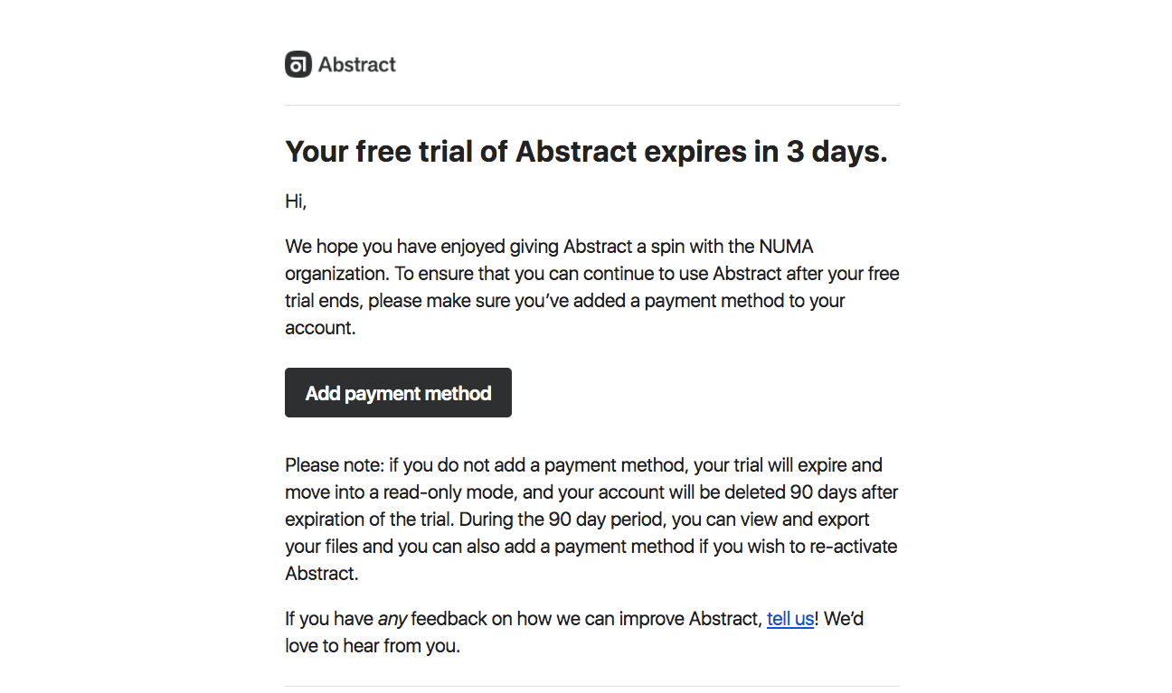 Abstract Free Trial Emails