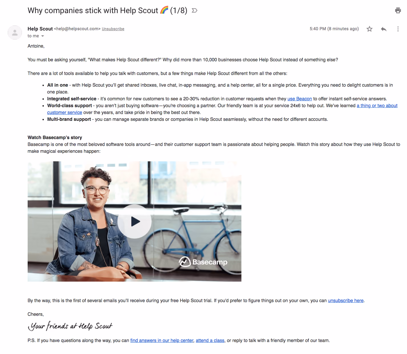 Help Scout Onboarding Emails