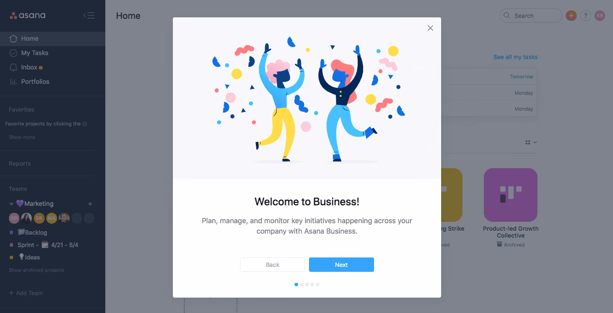 Asana User Onboarding