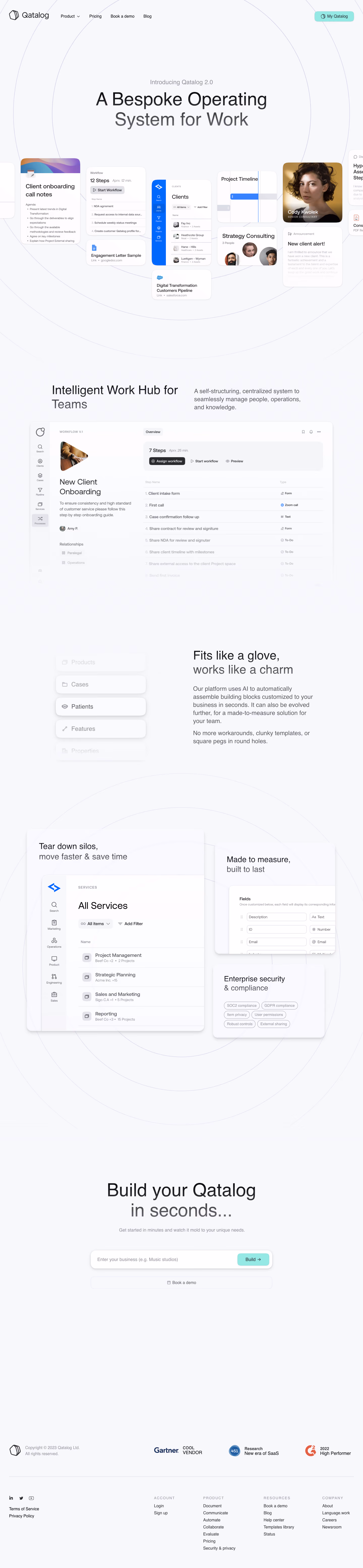 Qatalog Landing Page