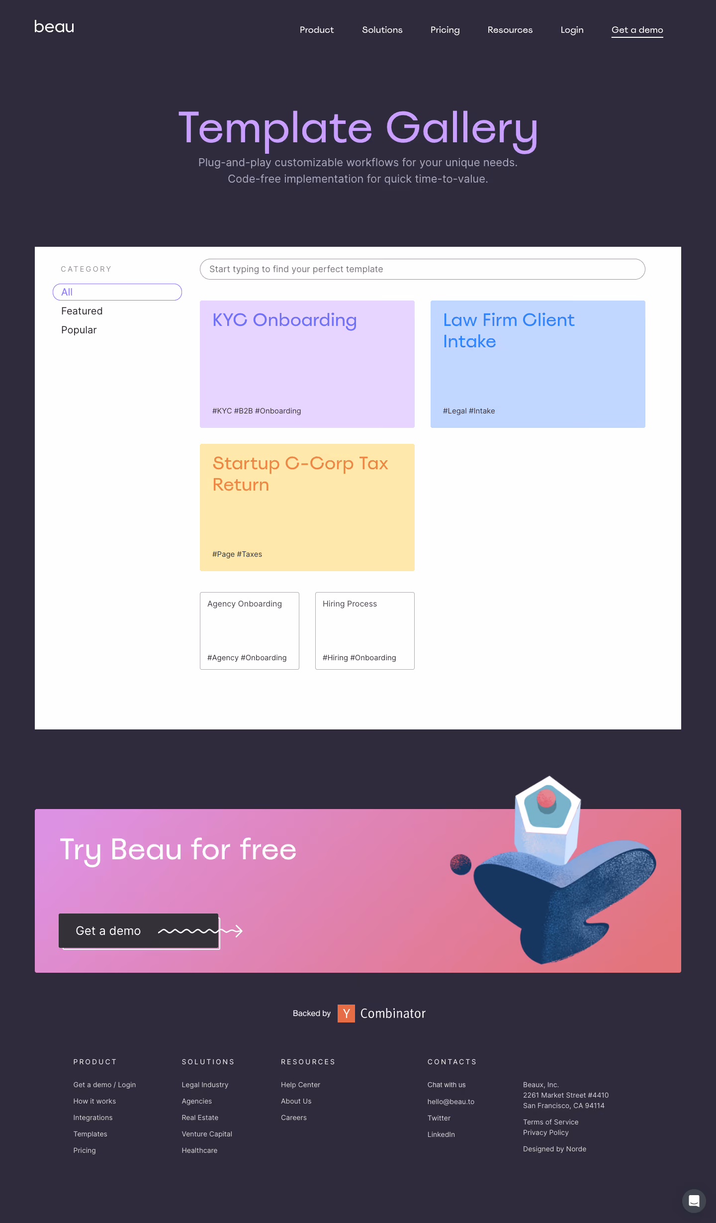 Beau Templates Gallery