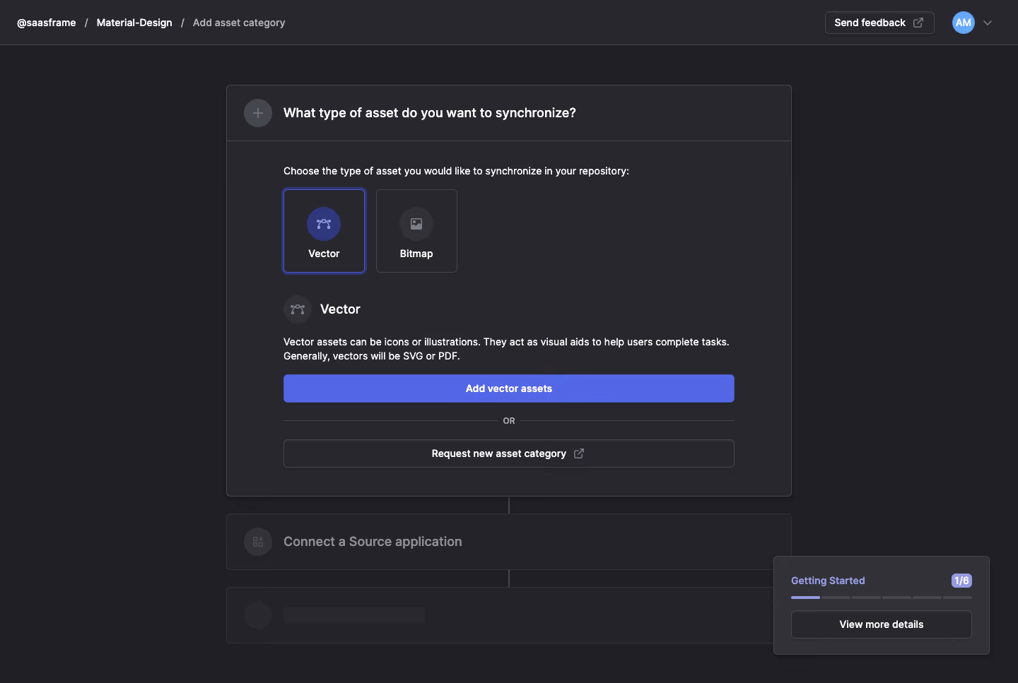 Specify Select asset type
