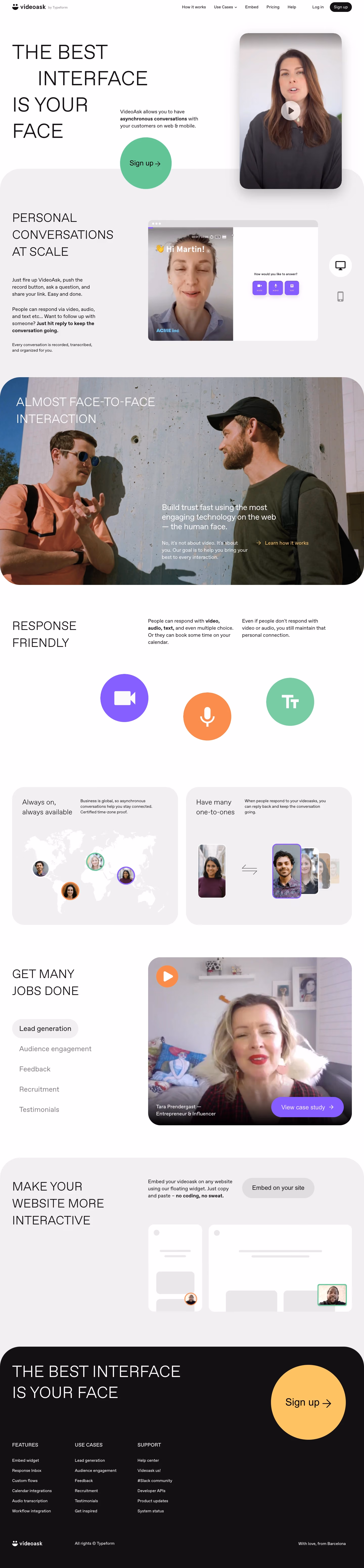 VideoAsk Landing Page