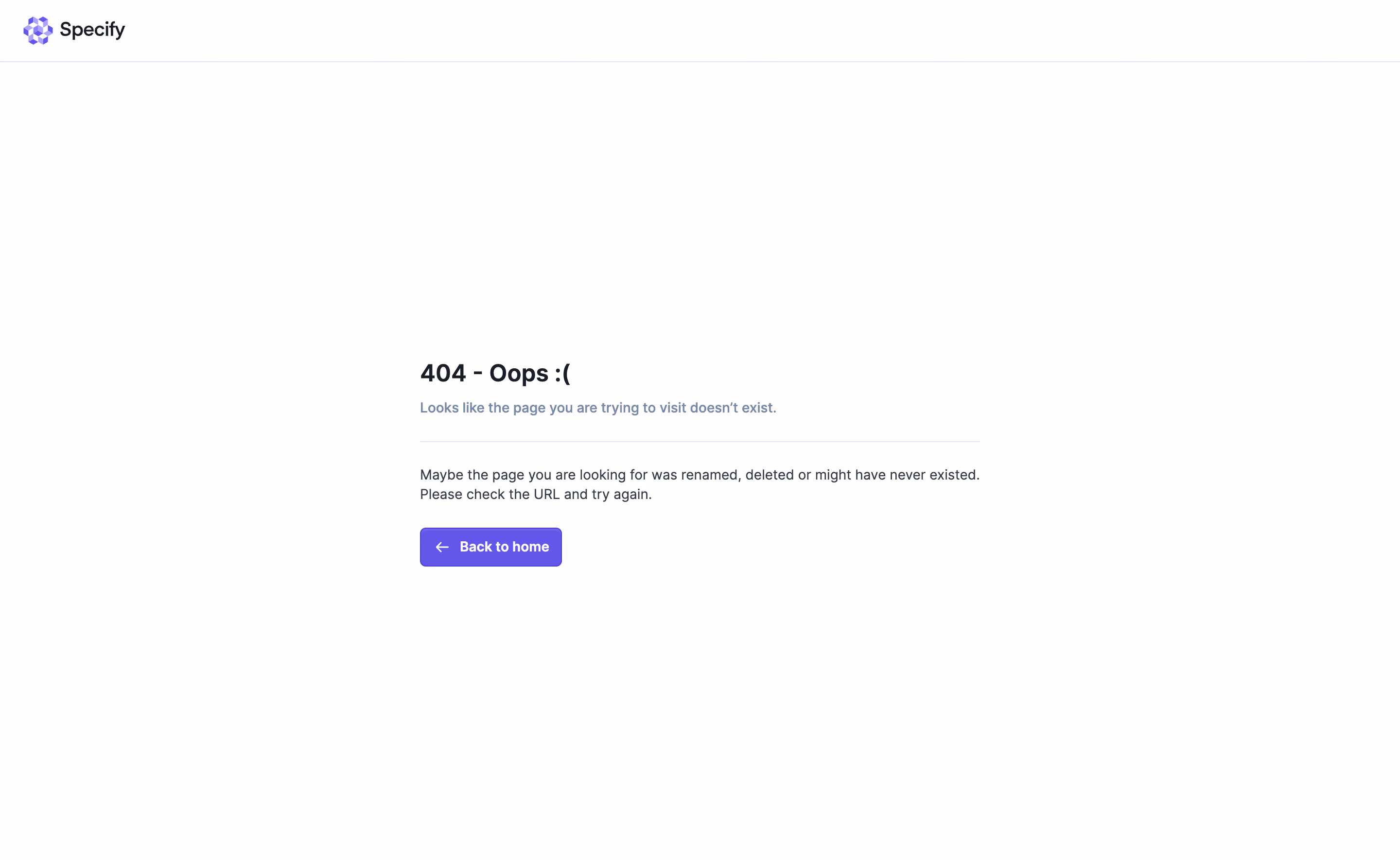 Specify 404 Page